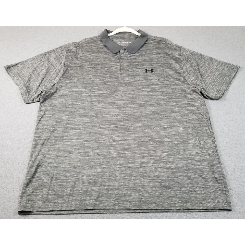 Under Armour Performance Polo Shirt Mens 3XL XXXL Gray Short Sleeve Golf Stretch